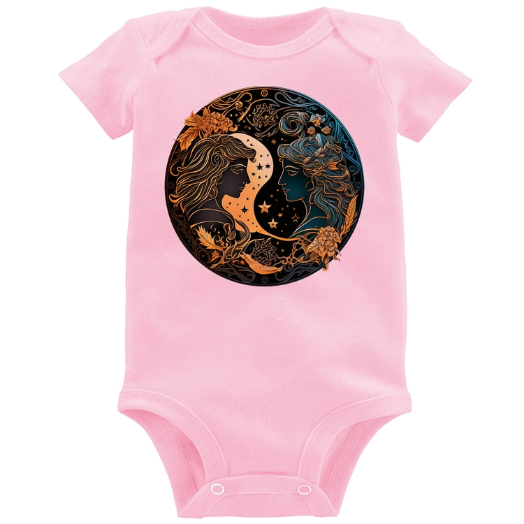 Body Bebê Gêmeos Sígno - Rosa Bebê