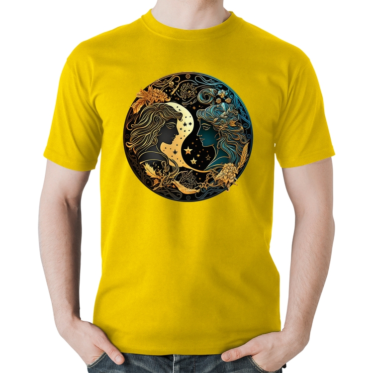 Camiseta Algodão Gêmeos Sígno - Amarela