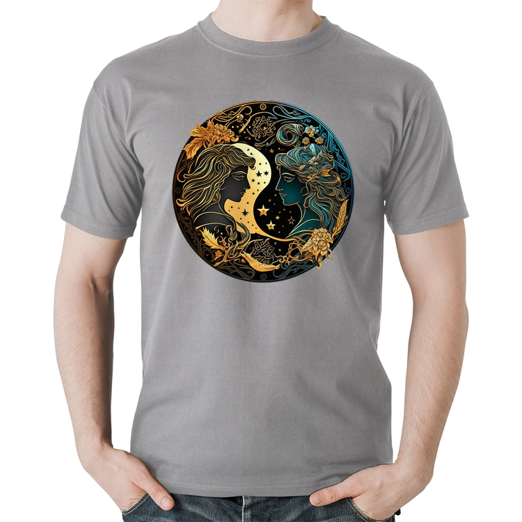 Camiseta Algodão Gêmeos Sígno - Cinza