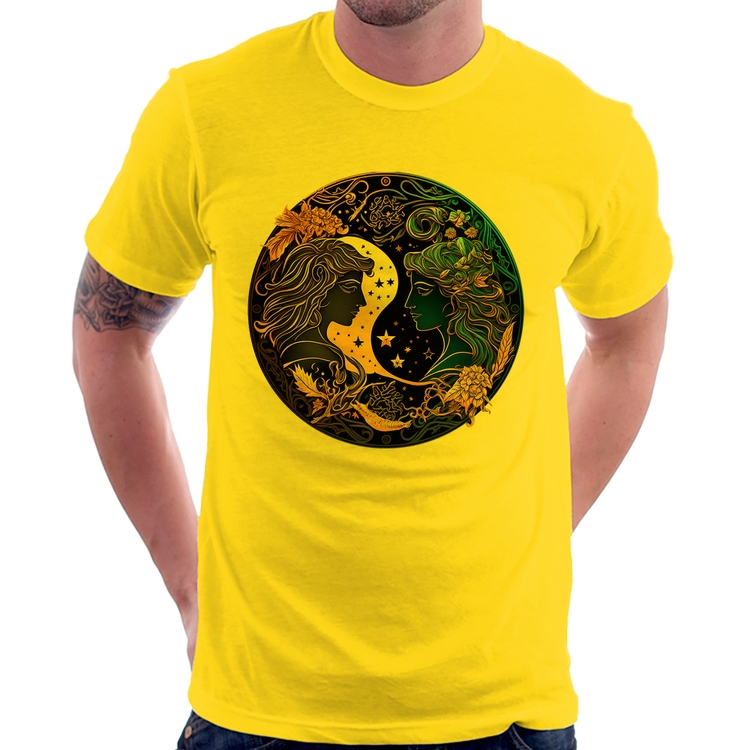Camiseta Gêmeos Sígno - Amarela