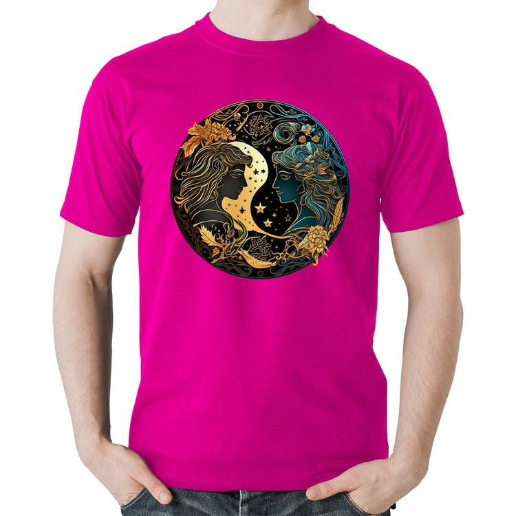 Camiseta Algodão Gêmeos Sígno - Rosa
