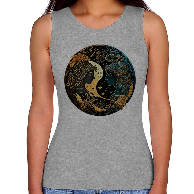 Regata Feminina Gêmeos Sígno - Cinza