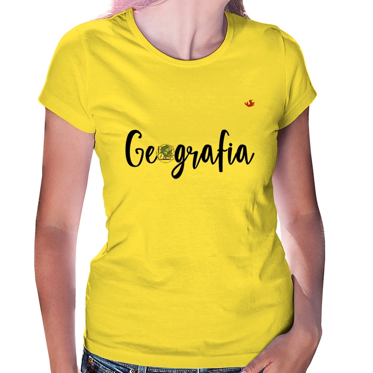 Baby Look Geografia - Amarela