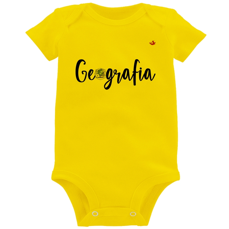 Body Bebê Geografia - Amarelo