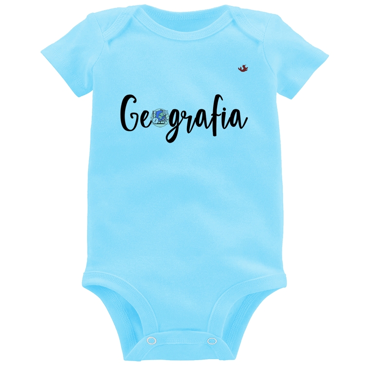 Body Bebê Geografia - Azul Bebê