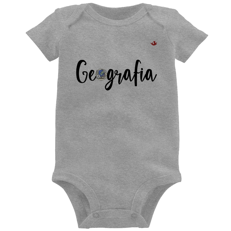 Body Bebê Geografia - Cinza