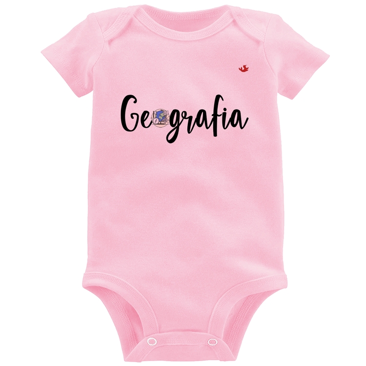 Body Bebê Geografia - Rosa Bebê