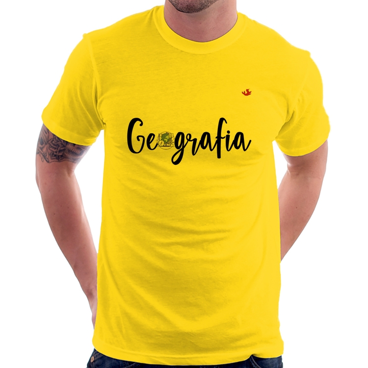 Camiseta Geografia - Amarela