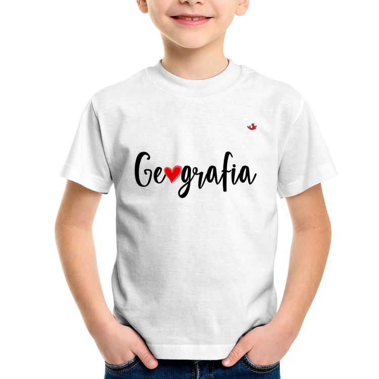 Camiseta Infantil Geografia por amor