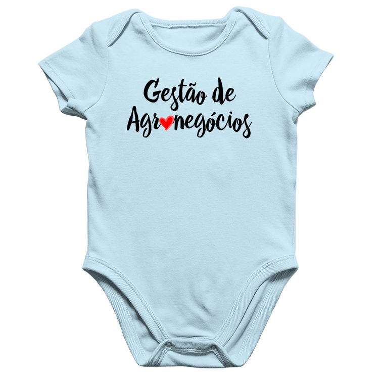 Body Bebê Algodão Gestão de agronegócios por amor - Azul Bebê