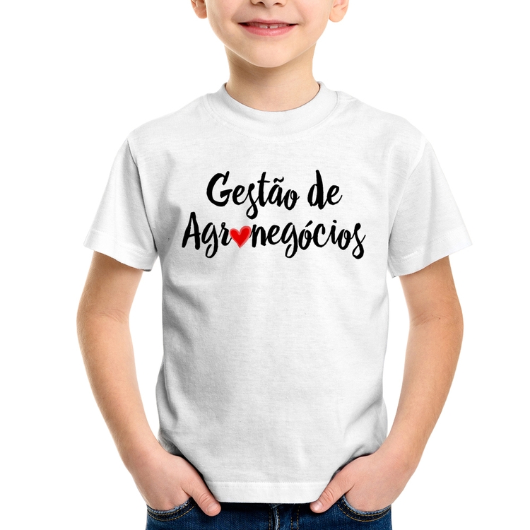 Camiseta Infantil Gestão de agronegócios por amor