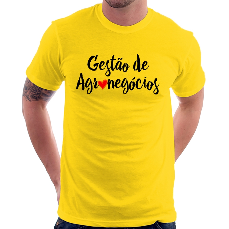 Camiseta Gestão de agronegócios por amor - Amarela