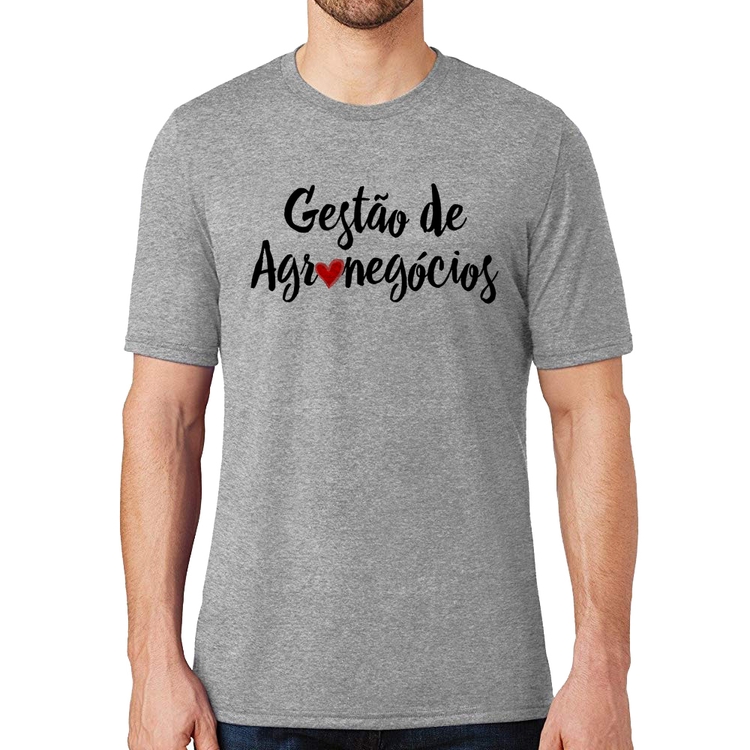 Camiseta Gestão de agronegócios por amor - Cinza