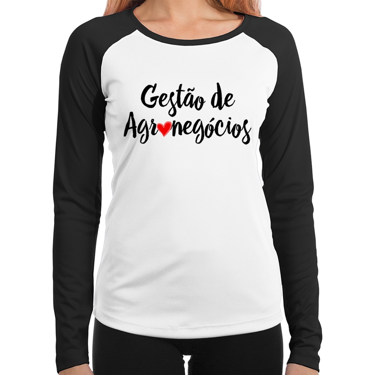 Baby Look Raglan Gestão de agronegócios por amor Manga Longa