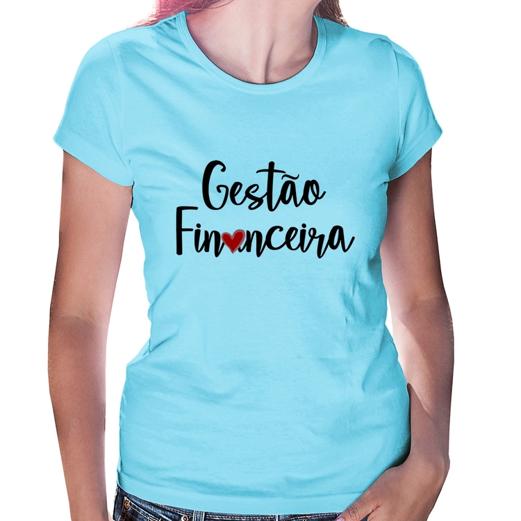 Baby Look Gestão financeira por amor - Azul Bebê