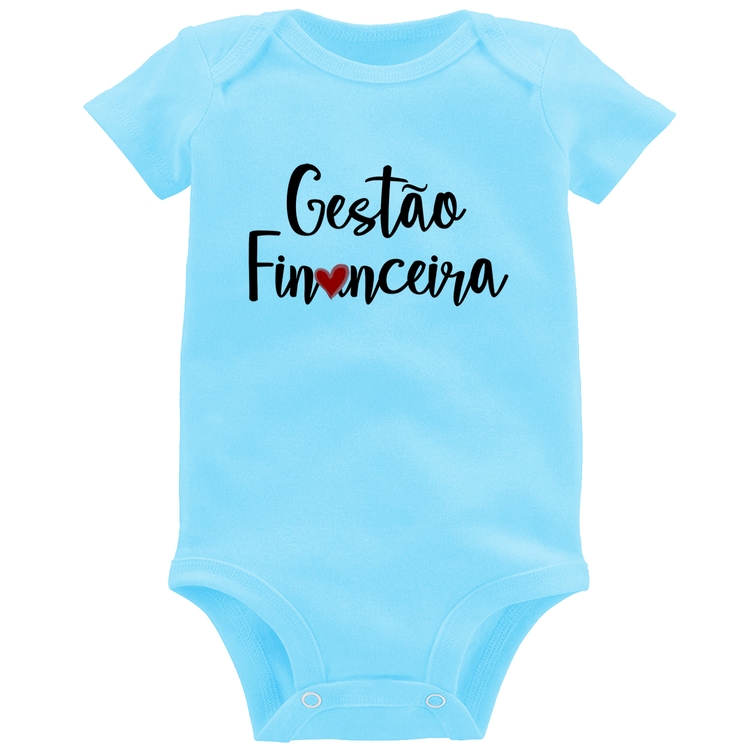 Body Bebê Gestão financeira por amor - Azul Bebê