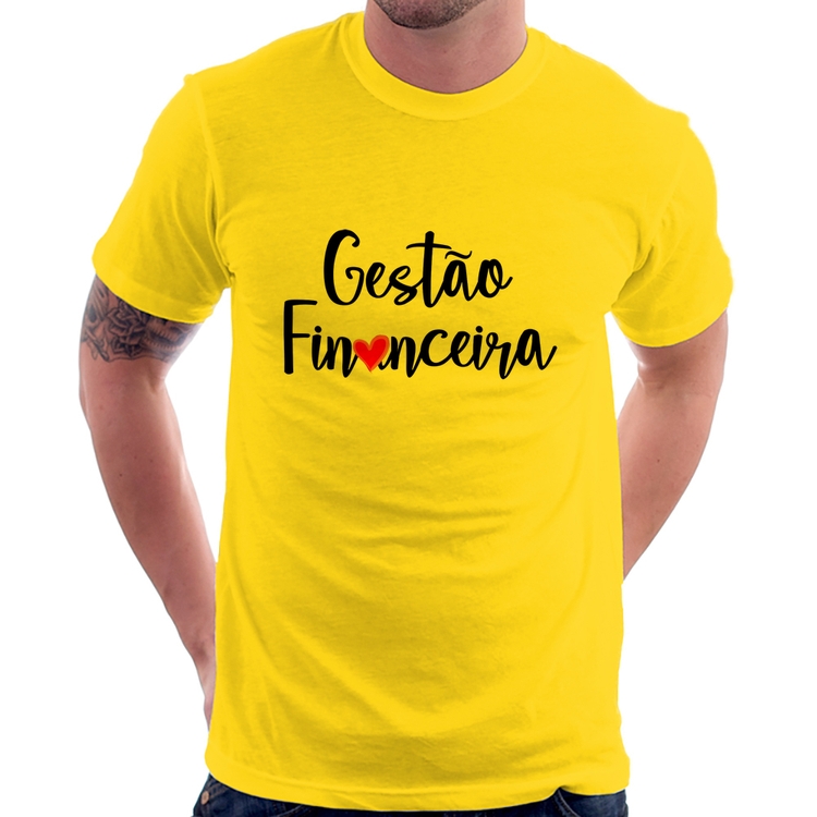 Camiseta Gestão financeira por amor - Amarela
