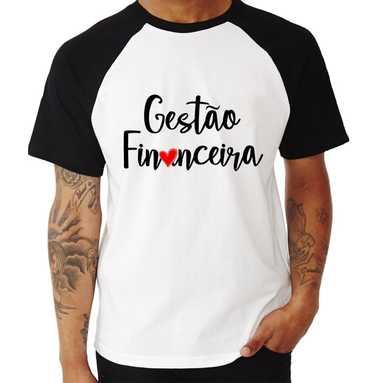 Camiseta Raglan Gestão financeira por amor