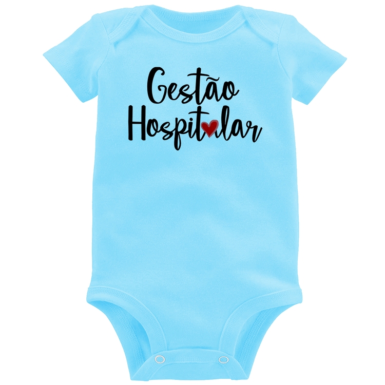 Body Bebê Gestão hospitalar por amor - Azul Bebê