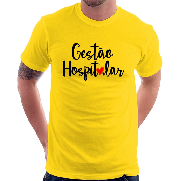 Camiseta Gestão hospitalar por amor - Amarela