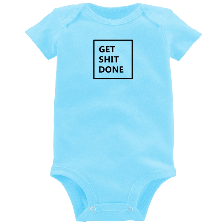 Body Bebê Get Shit Done - Azul Bebê
