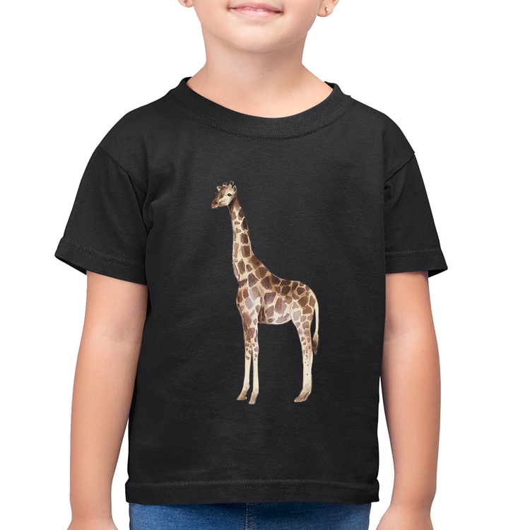 Camiseta Algodão Infantil Girafa
