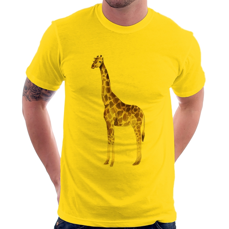 Camiseta Girafa - Amarela