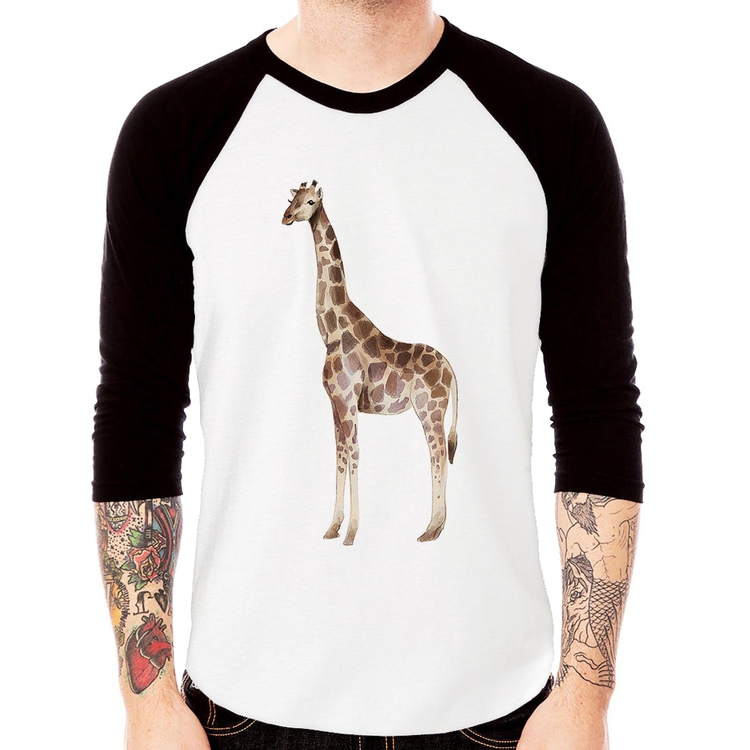 Camiseta Raglan Girafa Manga 3/4