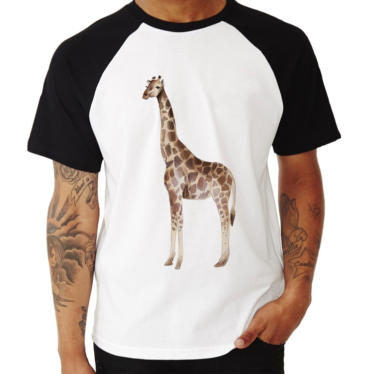 Camiseta Raglan Girafa