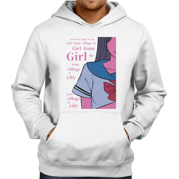 Moletom Girl From Village To City - Branco