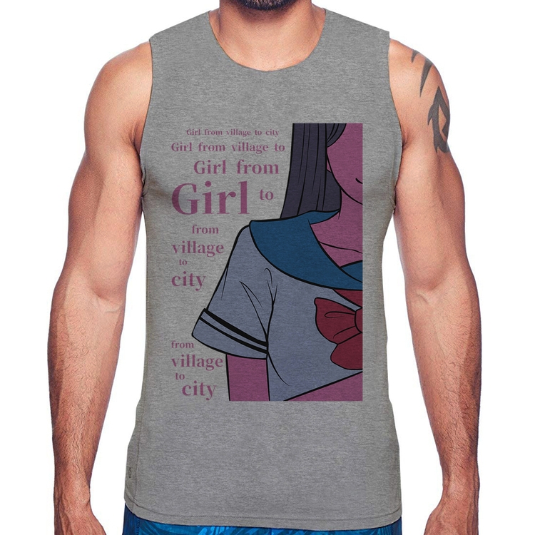 Regata Girl From Village To City - Cinza