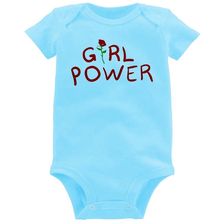 Body Bebê Girl Power - Azul Bebê