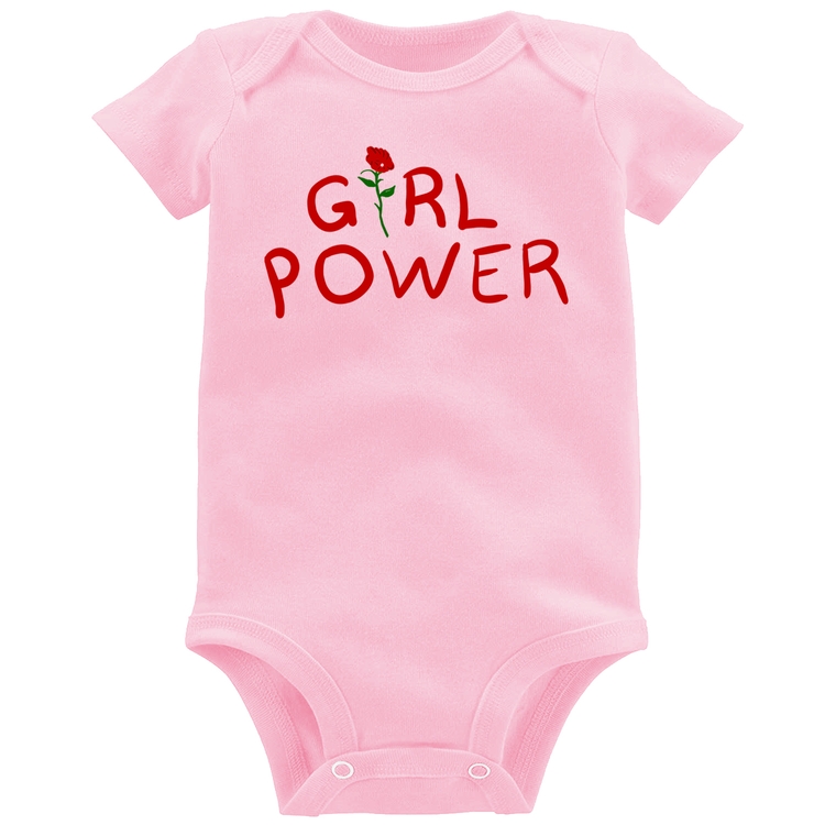 Body Bebê Girl Power - Rosa Bebê