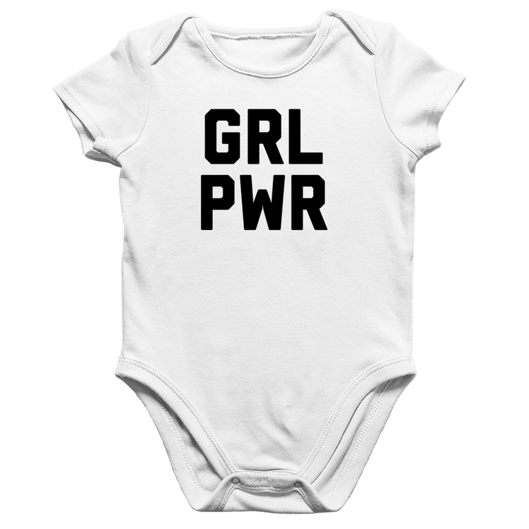 Body Bebê Algodão Grl Pwr - Girl Power - Branco