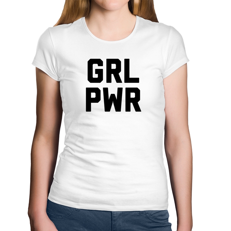 Baby Look Algodão Grl Pwr - Girl Power - Branca