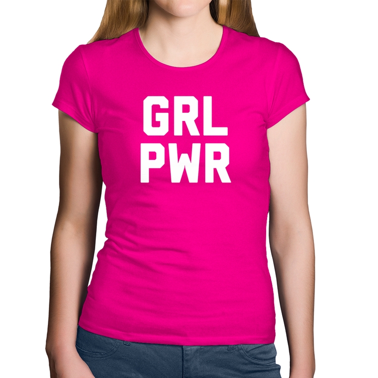 Baby Look Algodão Grl Pwr - Girl Power - Rosa