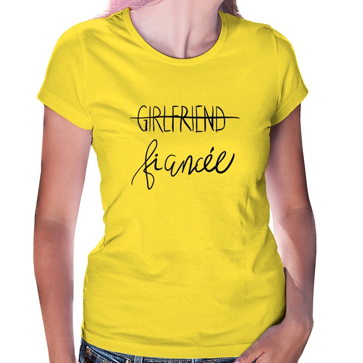 Baby Look Girlfriend Fiancée - Amarela