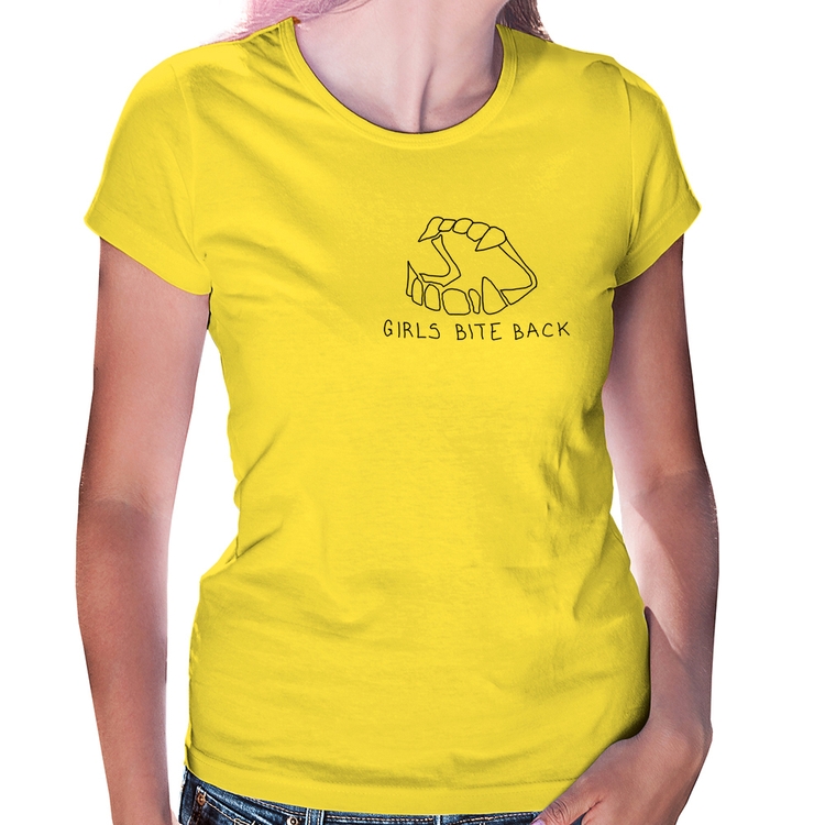 Baby Look Girls bite back - Amarela