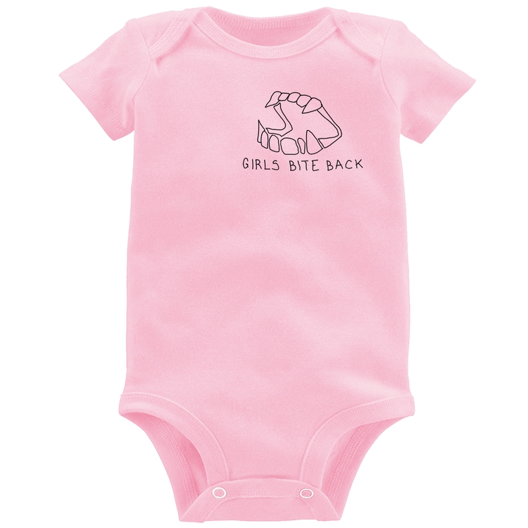 Body Bebê Girls bite back - Rosa Bebê