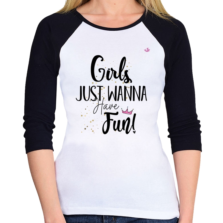 Baby Look Raglan Girls just wanna have fun! Manga 3/4
