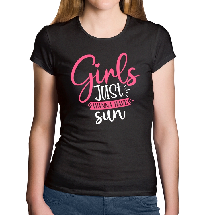 Baby Look Algodão Girls Just Wanna Have Sun