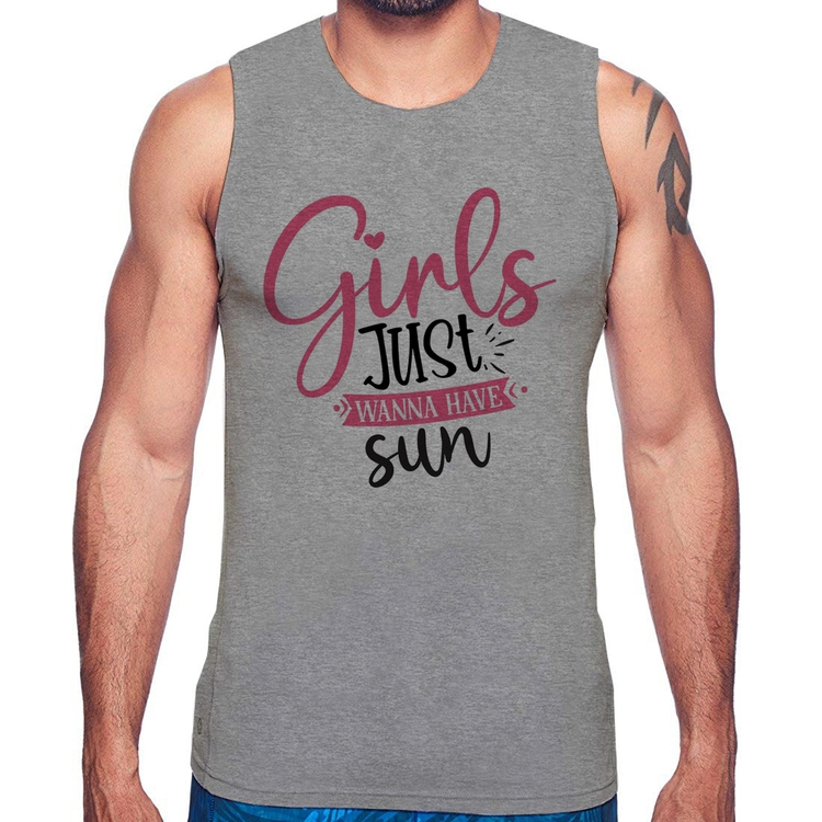 Regata Girls Just Wanna Have Sun - Cinza