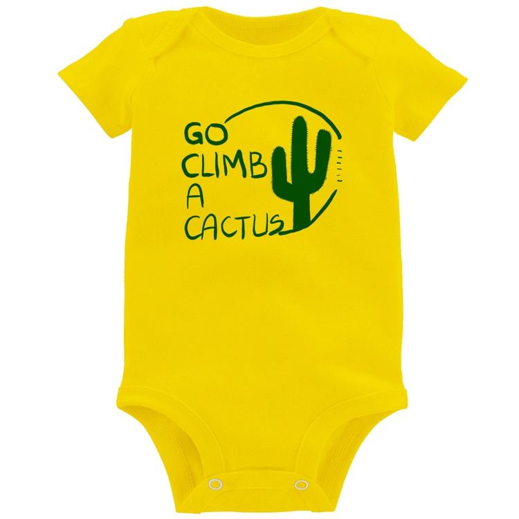 Body Bebê Go climb a cactus - Amarelo