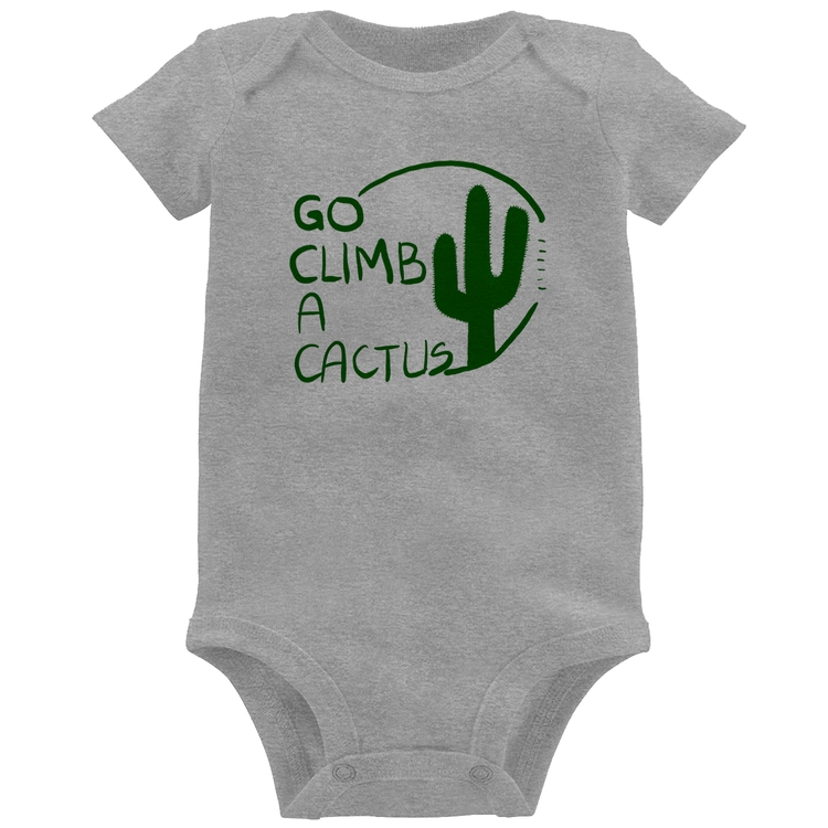Body Bebê Go climb a cactus - Cinza