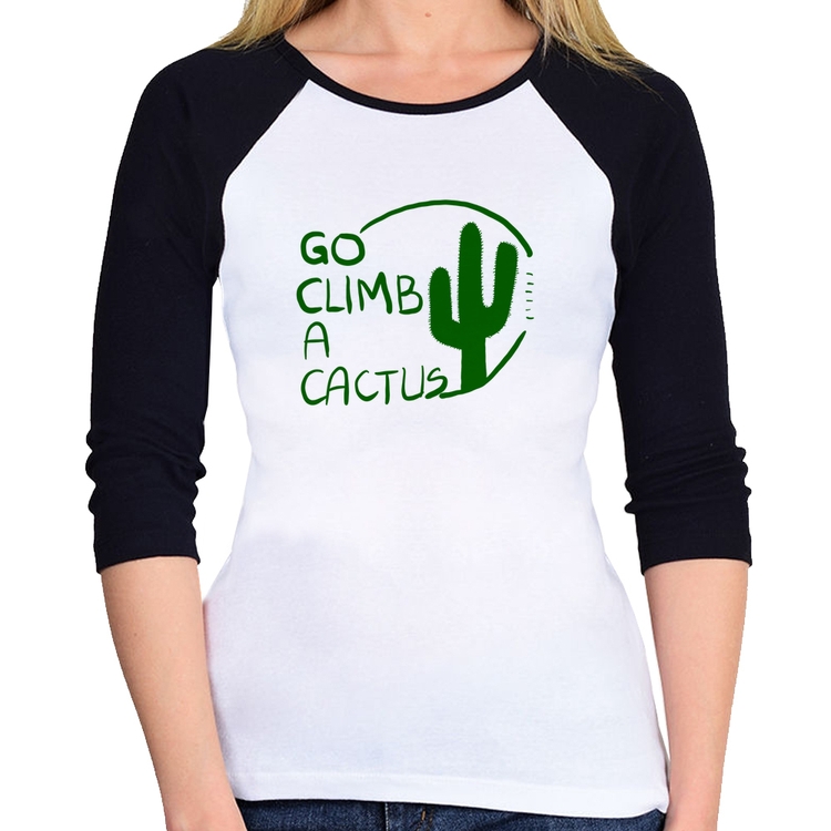 Baby Look Raglan Go climb a cactus Manga 3/4