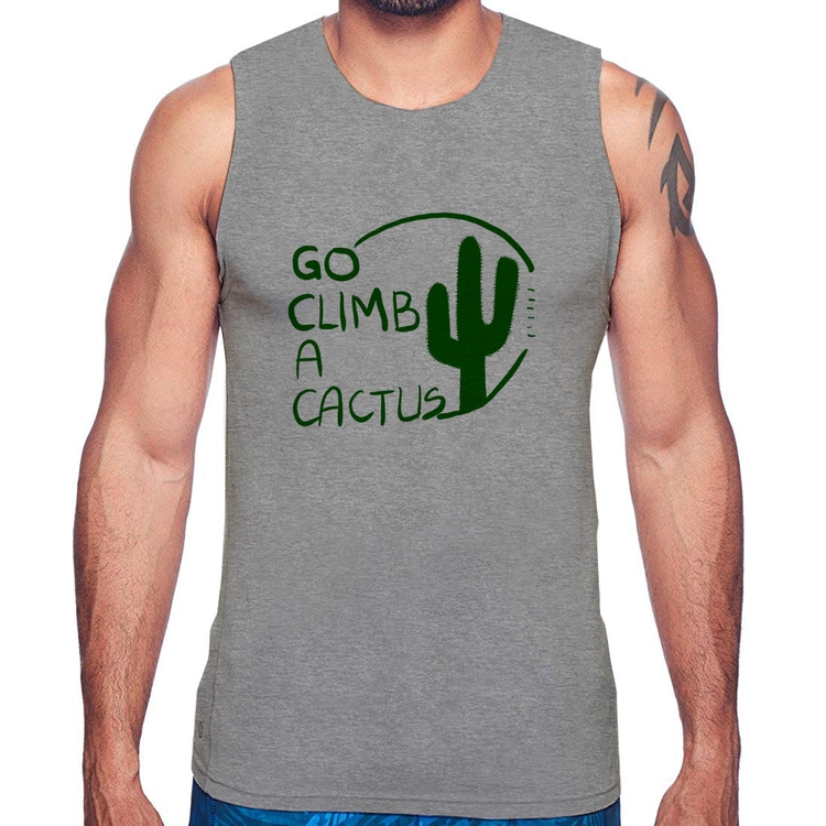 Regata Go climb a cactus - Cinza