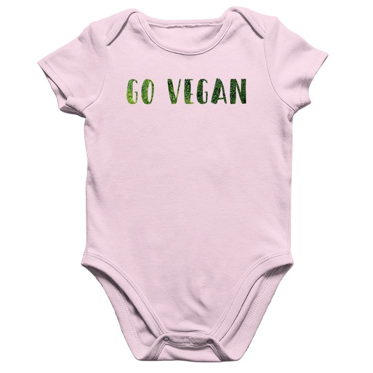 Body Bebê Algodão Go Vegan - Rosa Bebê