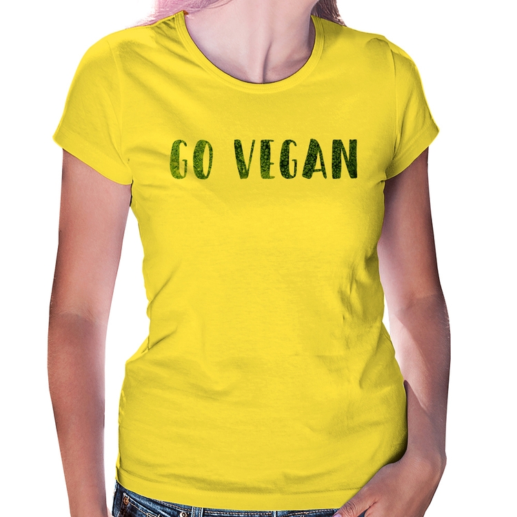 Baby Look Go Vegan - Amarela