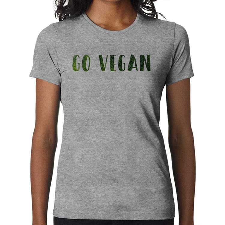 Baby Look Go Vegan - Cinza