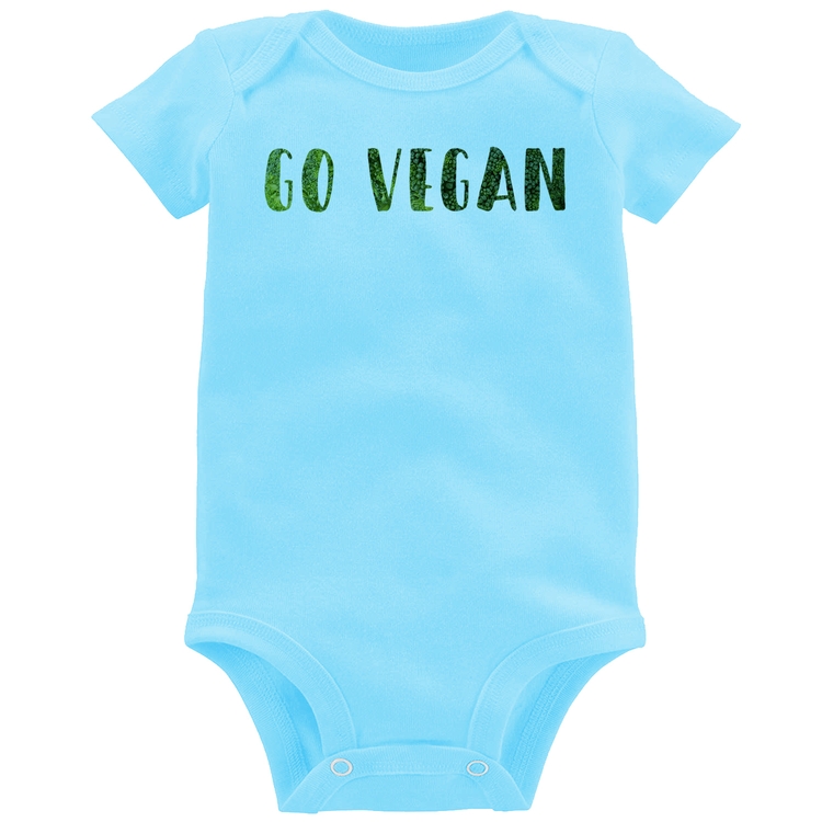 Body Bebê Go Vegan - Azul Bebê